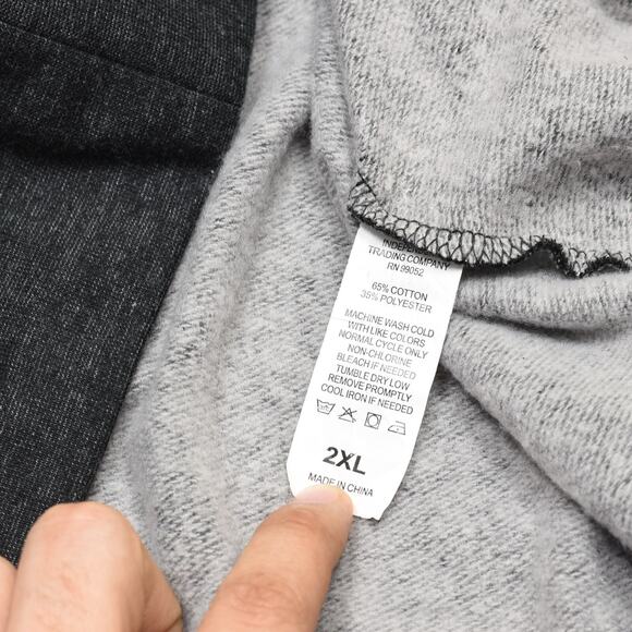 Barret Jackson Men 1/4 Zip Pullover Sweater Cotton Blend Gray Size 2XL - Picture 8 of 8